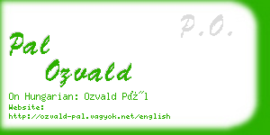 pal ozvald business card